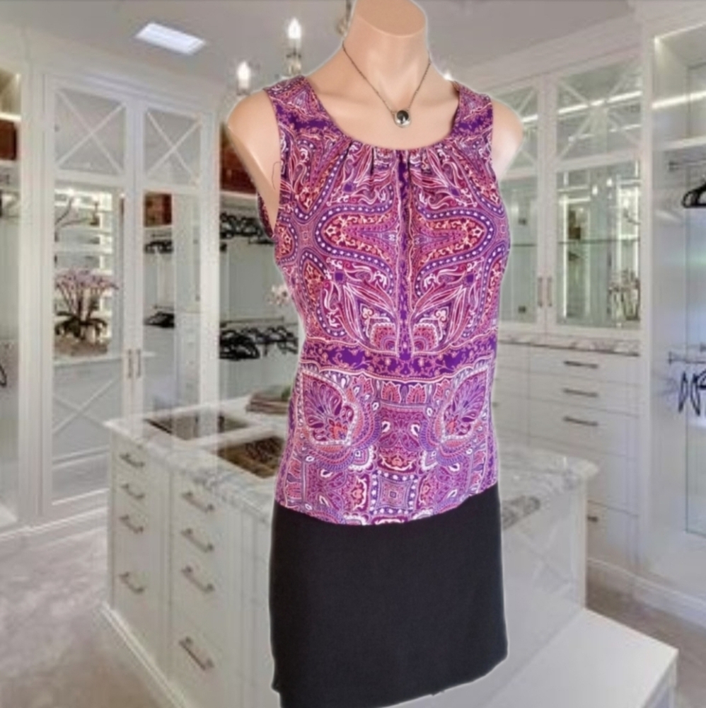Chicos top $55 Retail, Pink satin sleeveless, sz Med/ Chicos sz 0, FINAL PRICE! - Picture 12 of 12